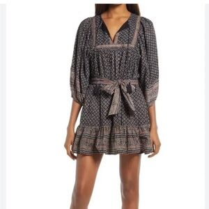 Cleobella Black and Brown Mini Dress